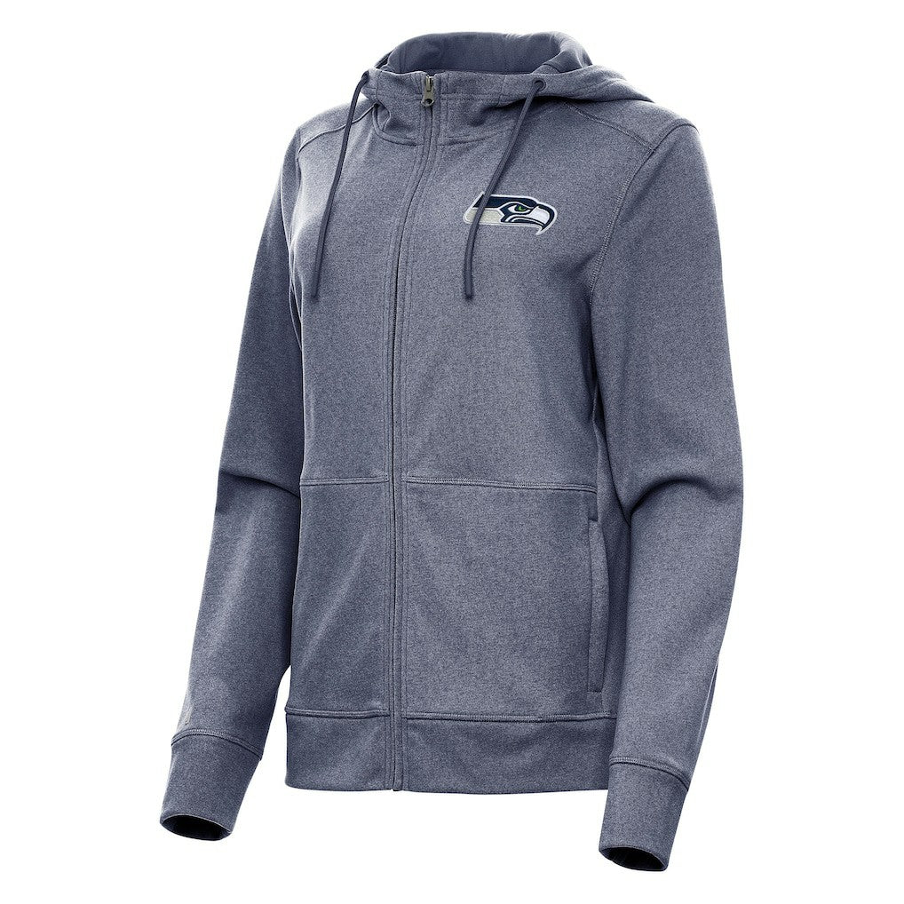 Seattle Seahawks Antigua Women's Seeker Full-Zip Hoodie Jacket - Heather College Navy outlet