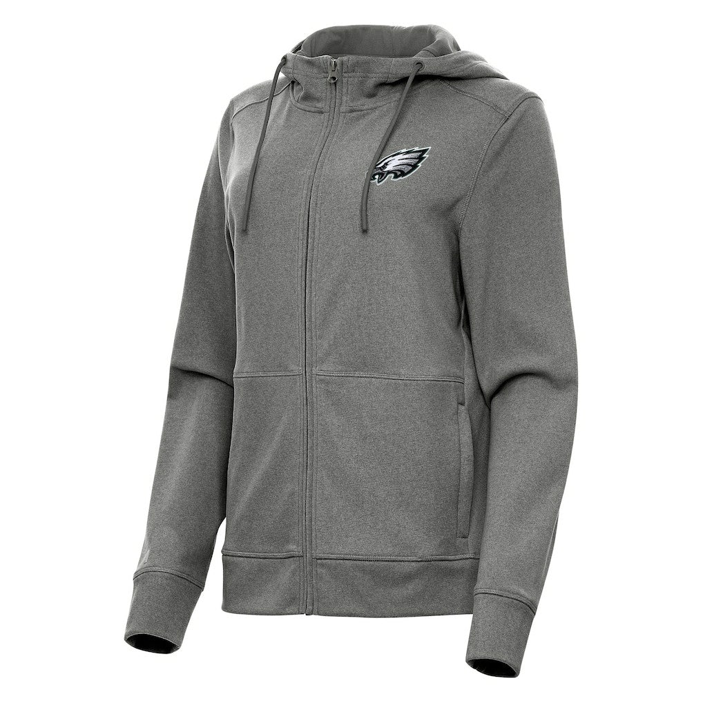 Philadelphia Eagles Antigua Women's Seeker Full-Zip Hoodie Jacket - Heather Charcoal on sale