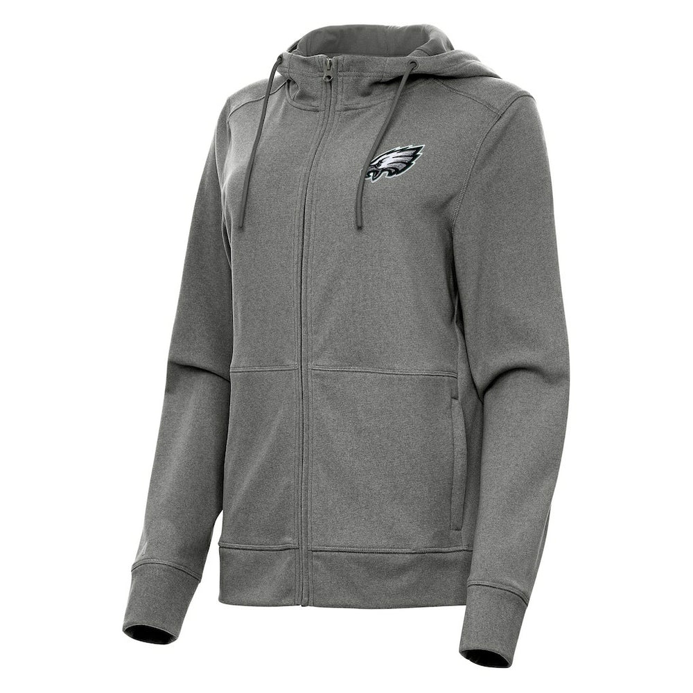 Philadelphia Eagles Antigua Women's Seeker Full-Zip Hoodie Jacket - Heather Charcoal on sale