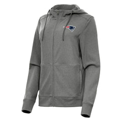 New England Patriots Antigua Women's Seeker Full-Zip Hoodie Jacket - Heather Charcoal online