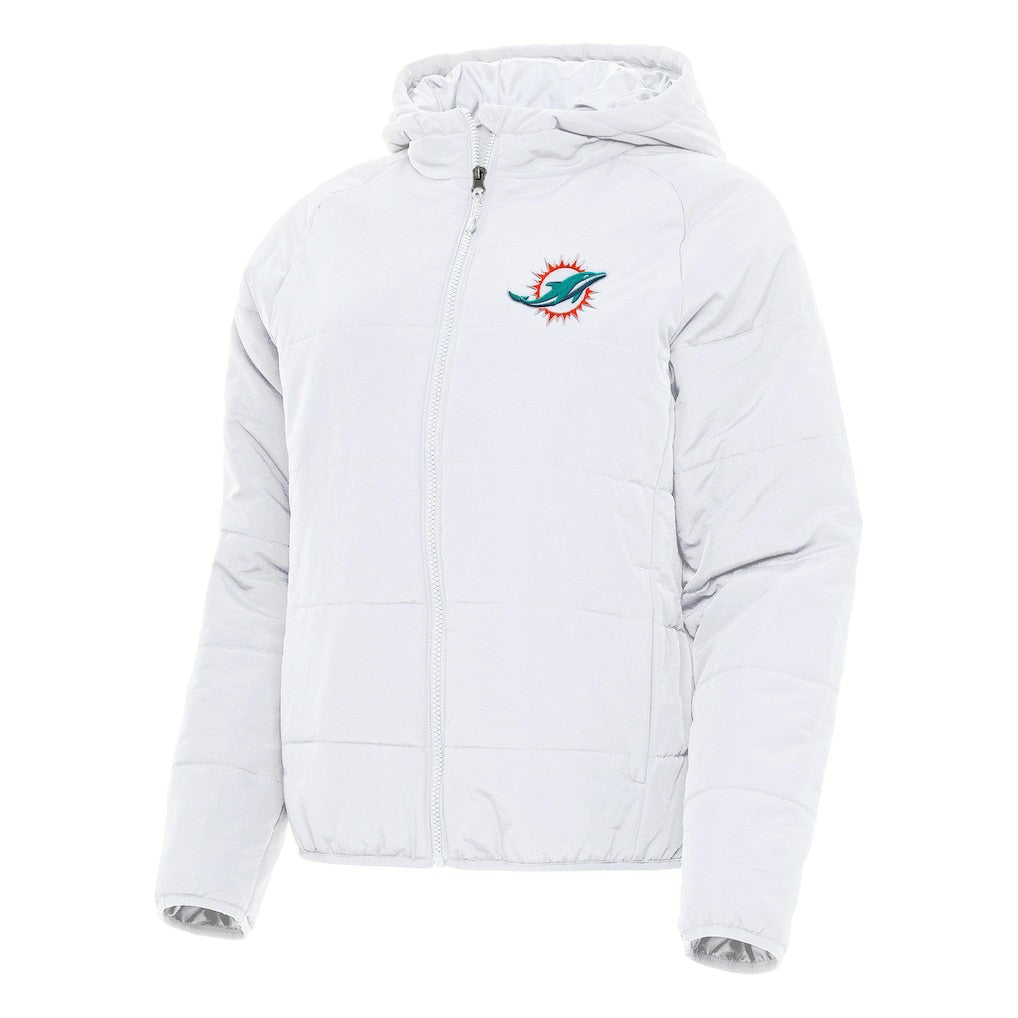Miami Dolphins Antigua Women's Universe Full-Zip Hoodie Jacket - White on sale