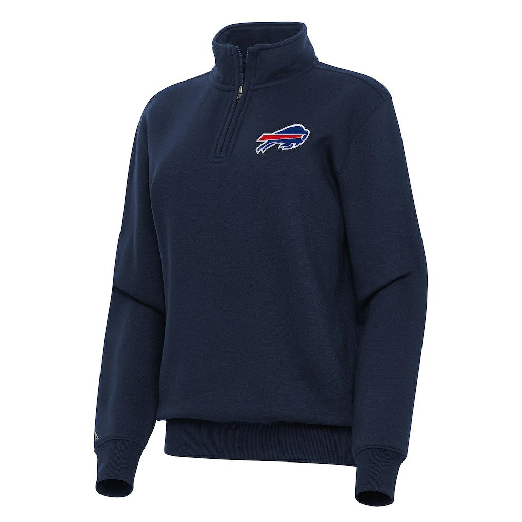 Buffalo Bills Antigua Women's Victory Quarter-Zip Top - Navy online