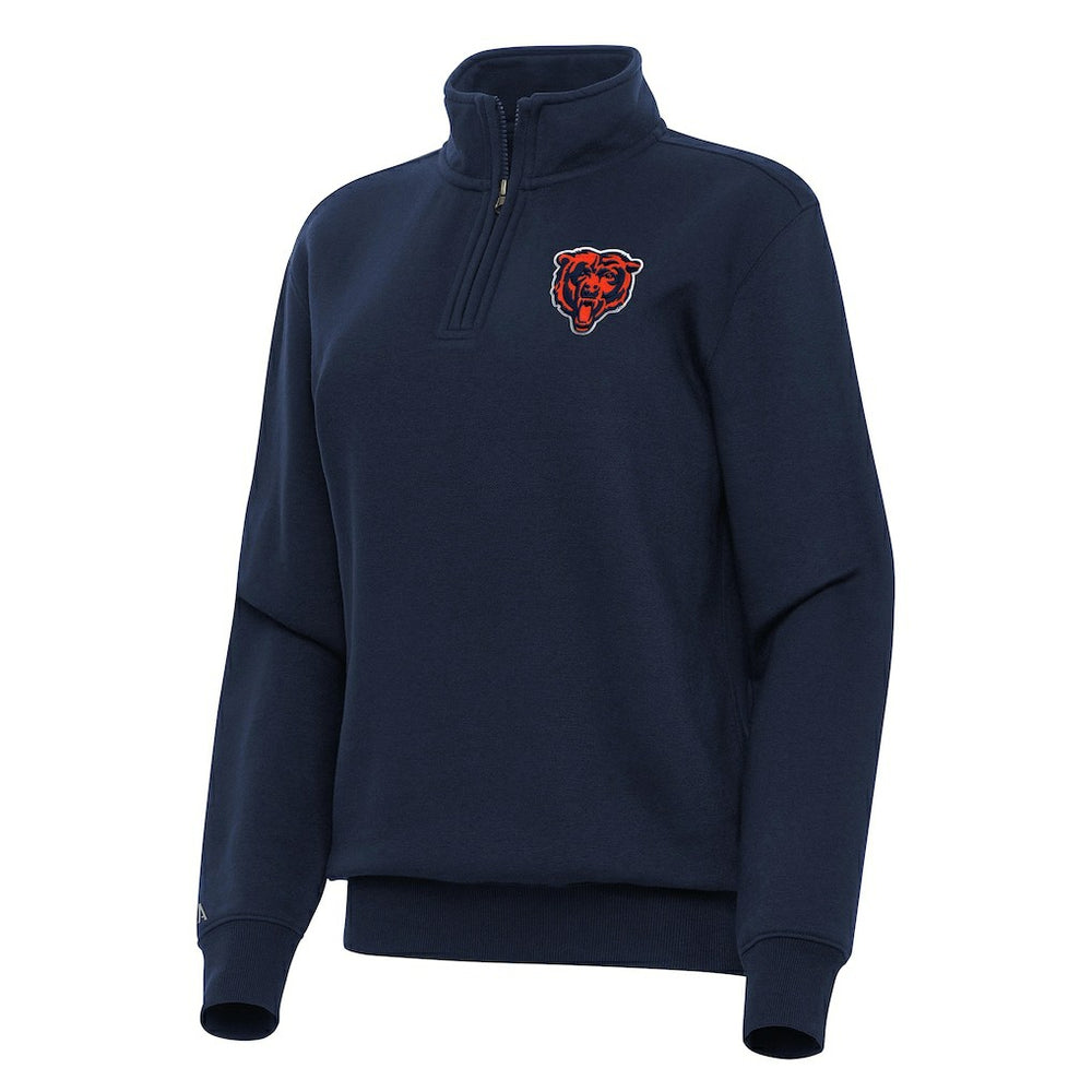 Chicago Bears Antigua Women's Victory Quarter-Zip Top - Navy for sale