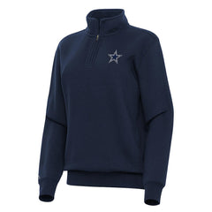 Dallas Cowboys Antigua Women's Victory Quarter-Zip Top - Navy on sale