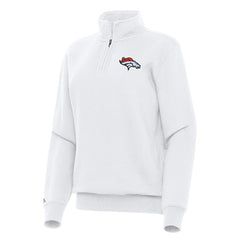 Denver Broncos Antigua Women's Victory Quarter-Zip Top - White outlet