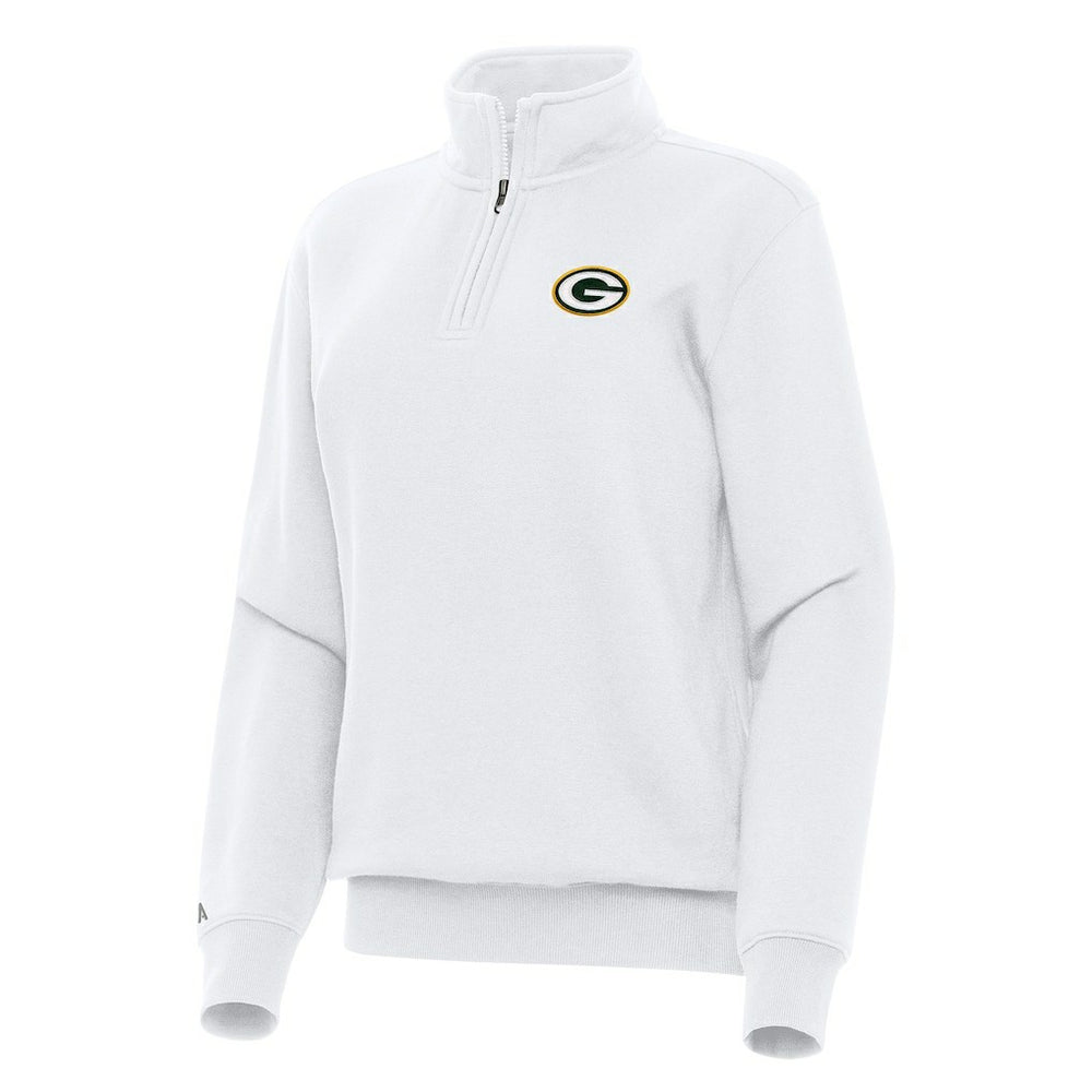 Green Bay Packers Antigua Women's Victory Quarter-Zip Top - White cheap