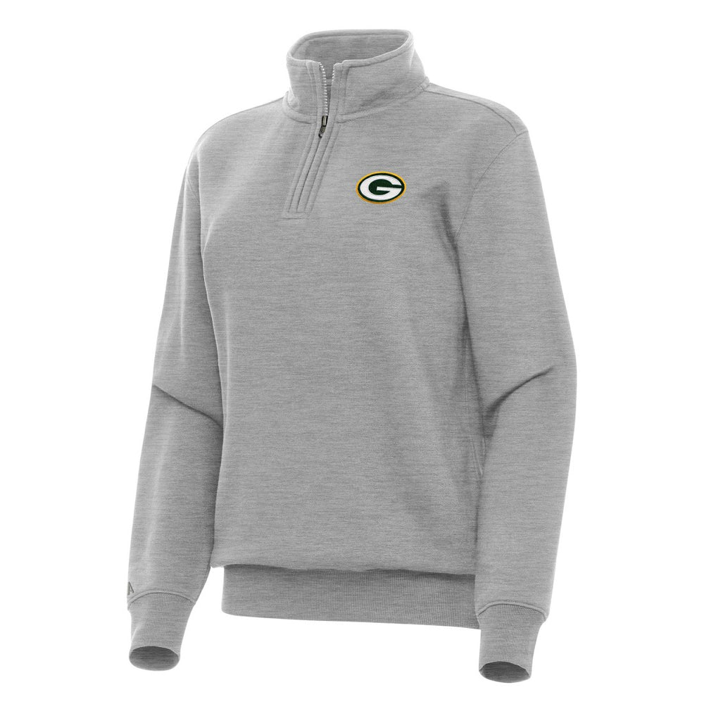 Green Bay Packers Antigua Women's Victory Quarter-Zip Top - Heather Gray online