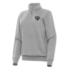 Jacksonville Jaguars Antigua Women's Victory Quarter-Zip Top - Heather Gray on sale