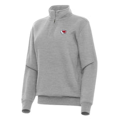 Kansas City Chiefs Antigua Women's Victory Quarter-Zip Top - Heather Gray cheap