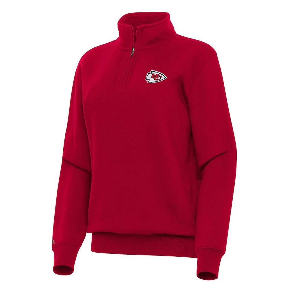 Kansas City Chiefs Antigua Women's Victory Quarter-Zip Top - Red discount
