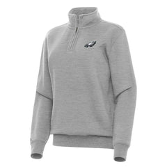 Philadelphia Eagles Antigua Women's Victory Quarter-Zip Top - Heather Gray cheap