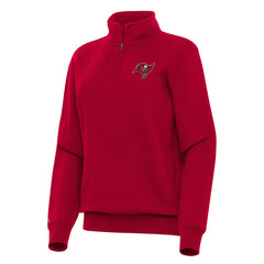 Tampa Bay Buccaneers Antigua Women's Victory Quarter-Zip Top - Red online