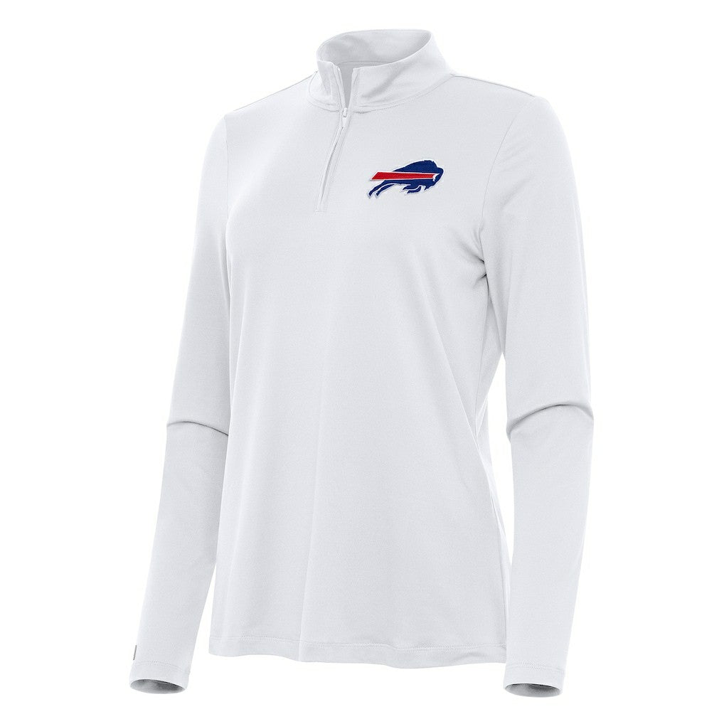 Buffalo Bills Antigua Women's Reprocess Quarter-Zip Top - White for sale