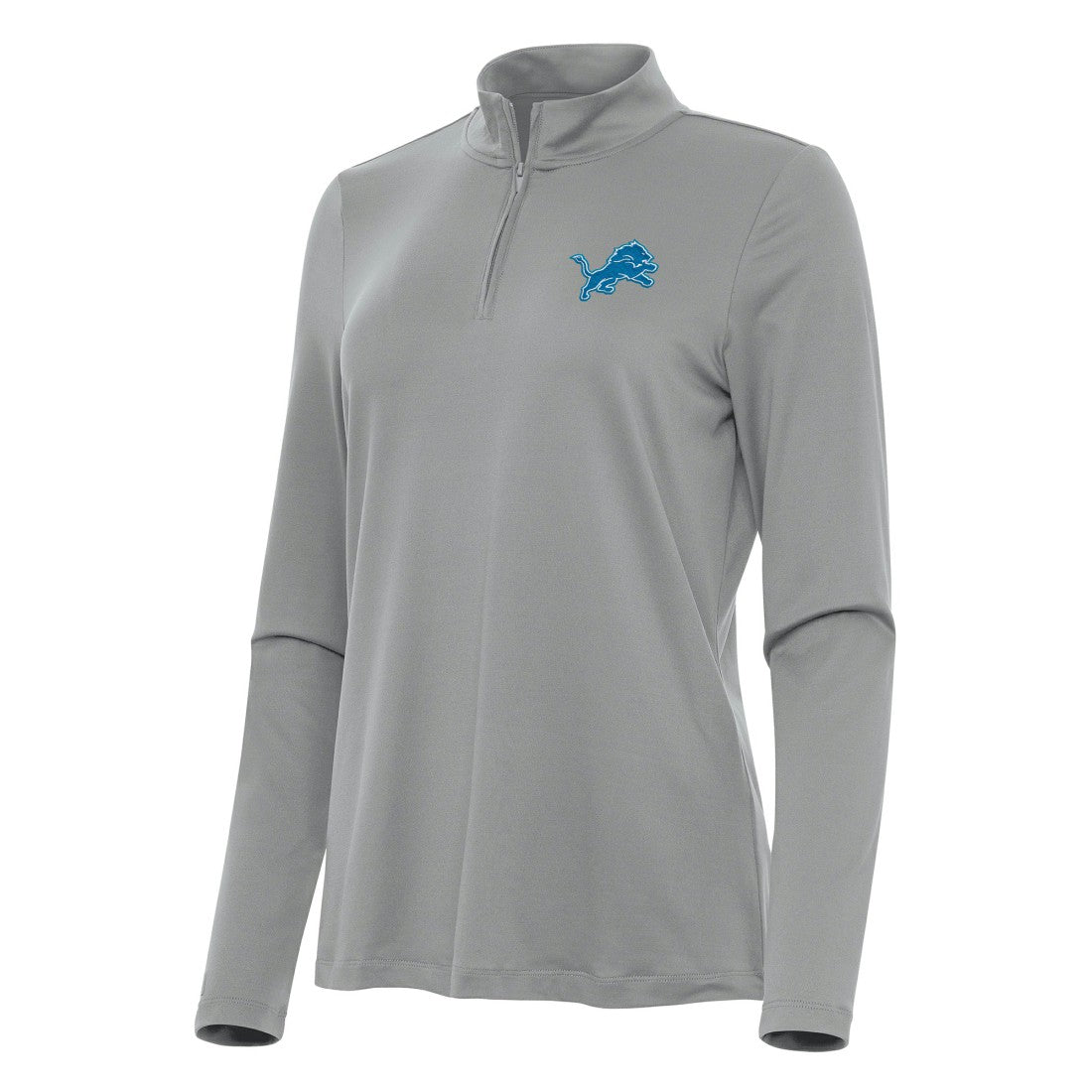 Detroit Lions Antigua Women's Reprocess Quarter-Zip Top - Gray for sale