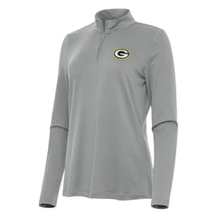 Green Bay Packers Antigua Women's Reprocess Quarter-Zip Top - Gray sale