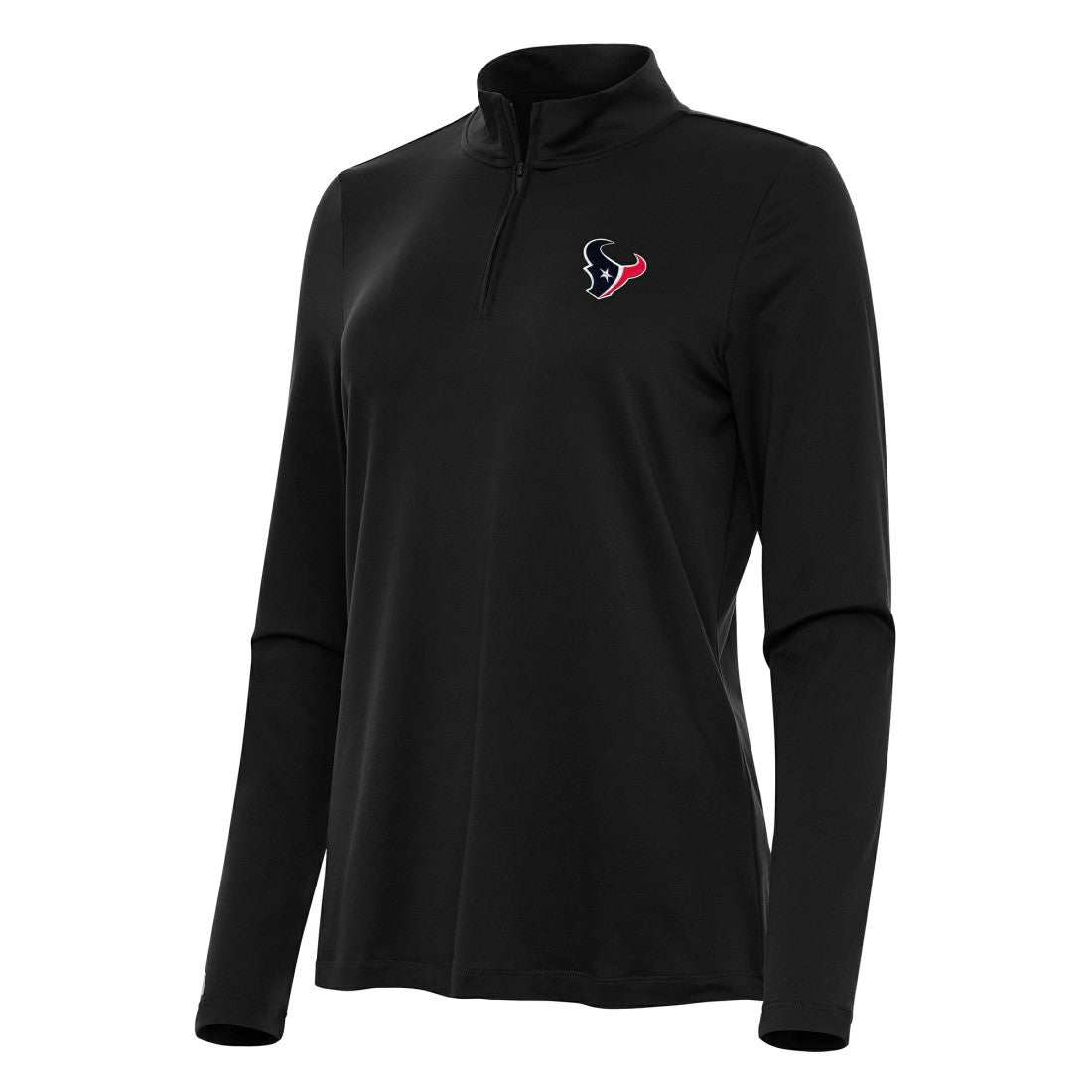 Houston Texans Antigua Women's Reprocess Quarter-Zip Top - Black outlet