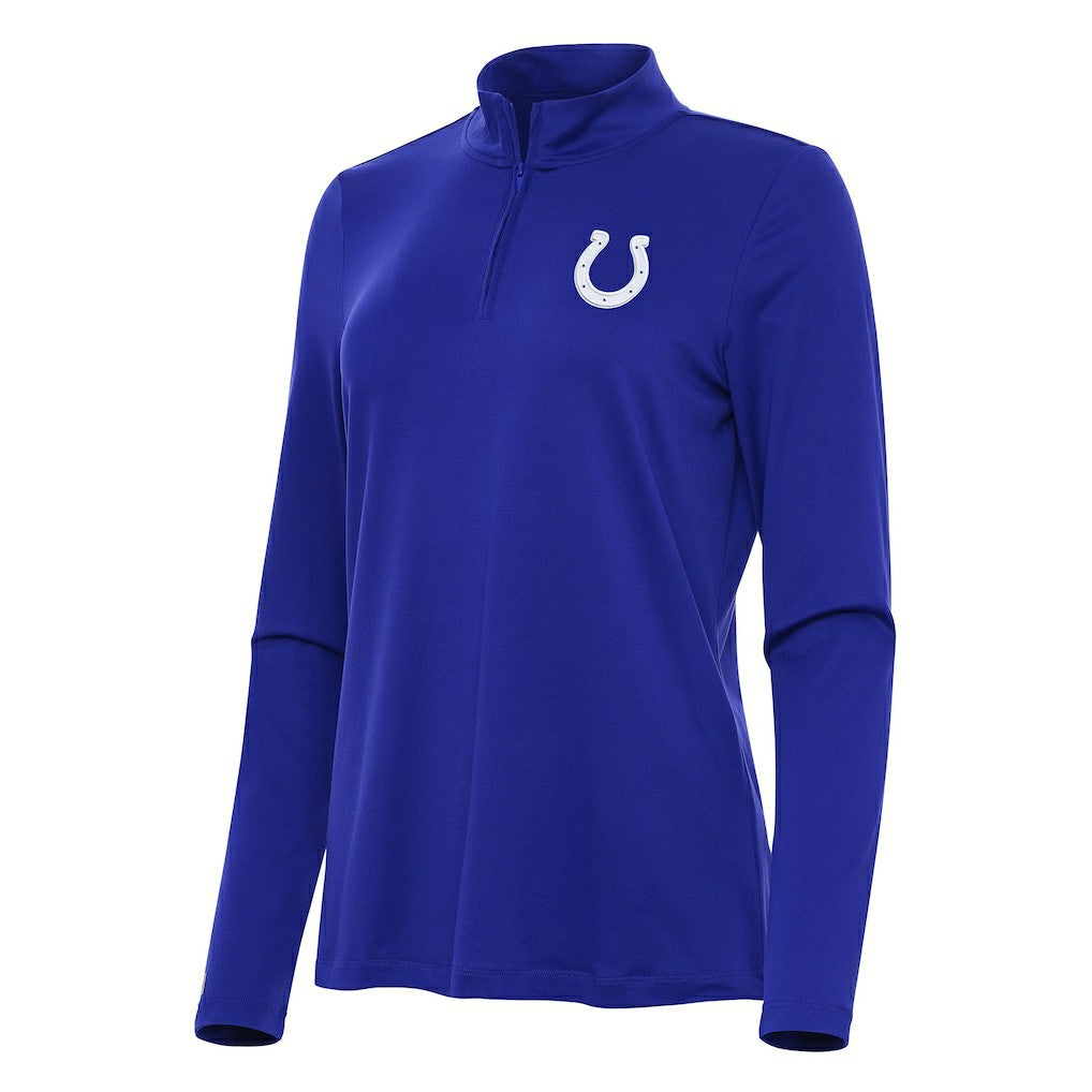 Indianapolis Colts Antigua Women's Reprocess Quarter-Zip Top - Royal discount