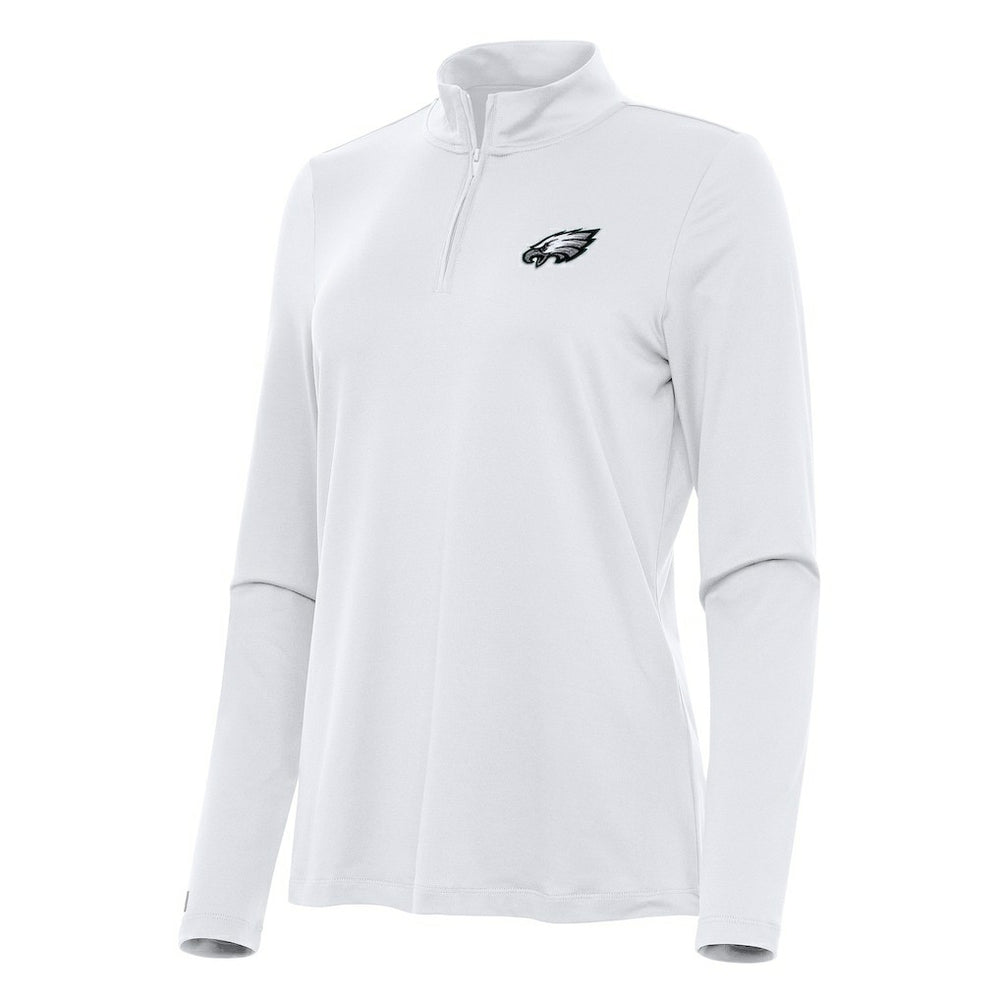 Philadelphia Eagles Antigua Women's Reprocess Quarter-Zip Top - White discount