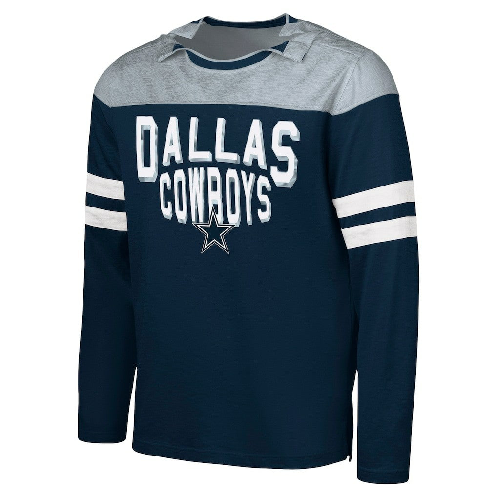 Dallas Cowboys G-III Sports by Carl Banks Adaptive Hail Mary Long Sleeve T-Shirt - Navy/Silver outlet