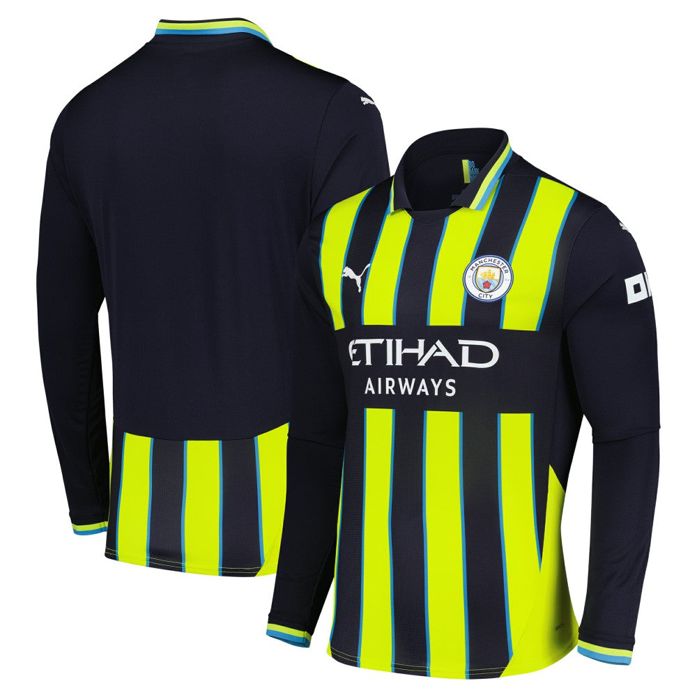 Manchester City 2024/25 Away Replica Long Sleeve Jersey - Navy discount