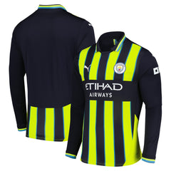 Manchester City 2024/25 Away Replica Long Sleeve Jersey - Navy discount