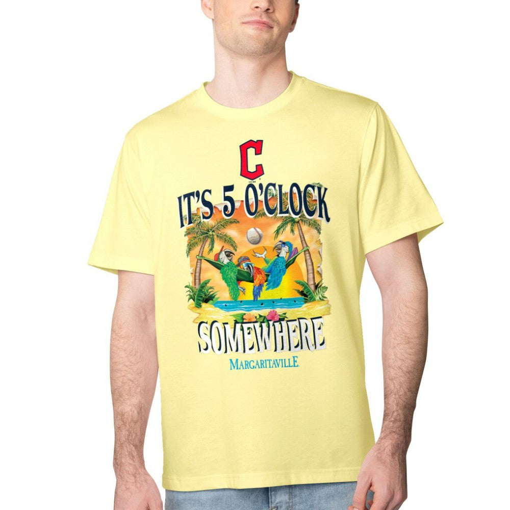 Cleveland Guardians Margaritaville Five O'Clock Graphic T-Shirt Yellow