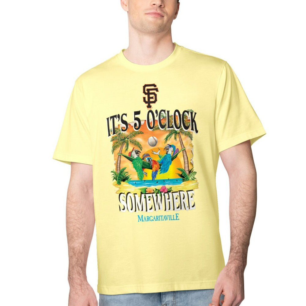 San Francisco Giants Margaritaville Five O'Clock Graphic T-Shirt Yellow