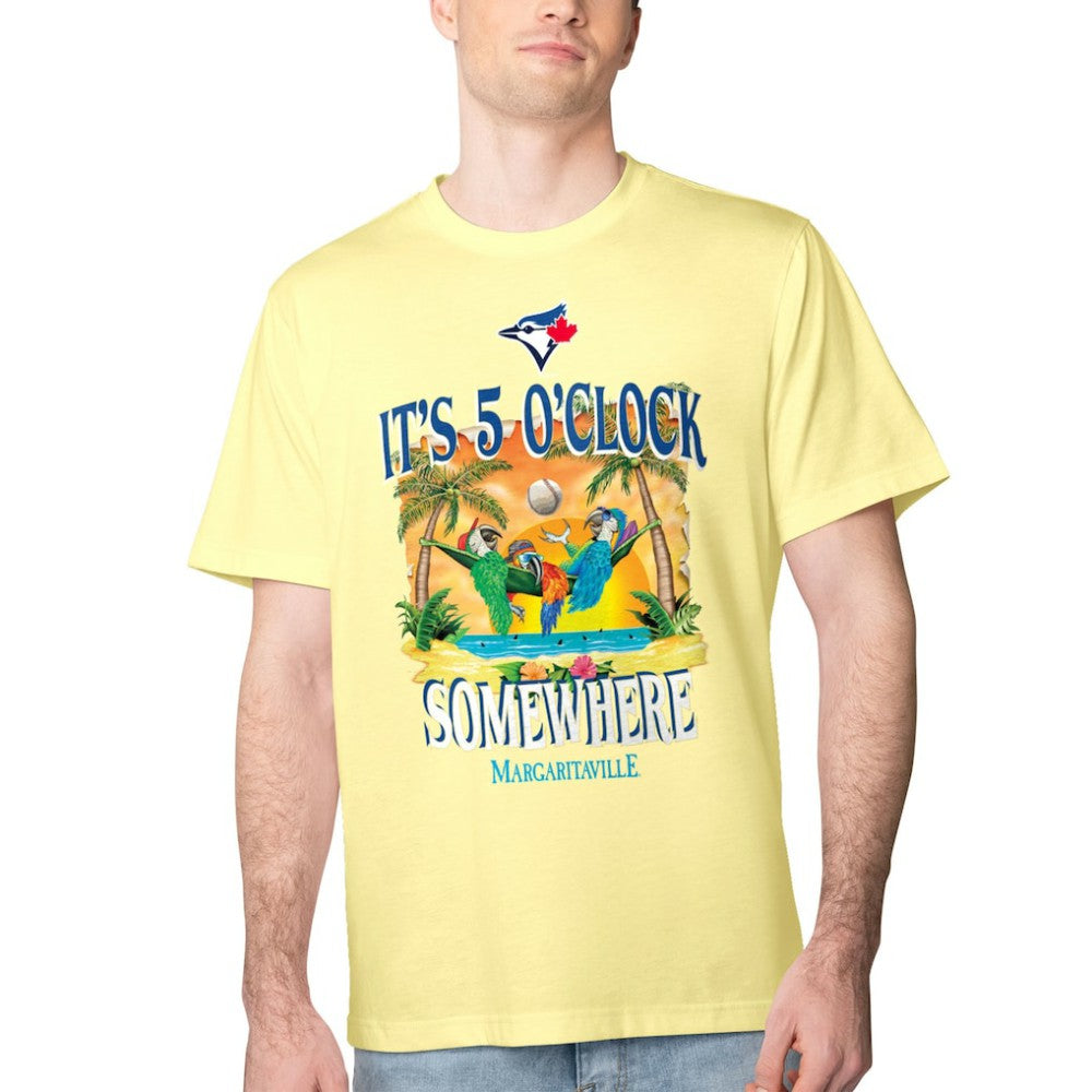 Toronto Blue Jays Margaritaville Five O'Clock Graphic T-Shirt Yellow