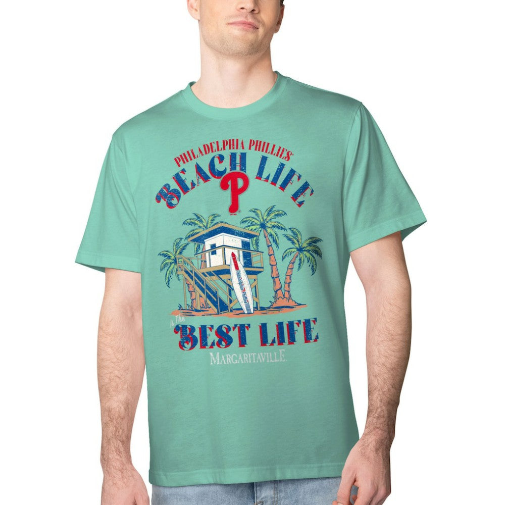 Philadelphia Phillies Margaritaville Beach Hut Graphic T-Shirt Mint