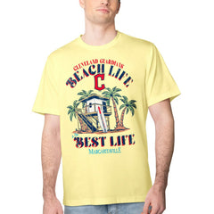 Cleveland Guardians Margaritaville Beach Hut Graphic T-Shirt Yellow