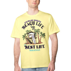 Colorado Rockies Margaritaville Beach Hut Graphic T-Shirt Yellow