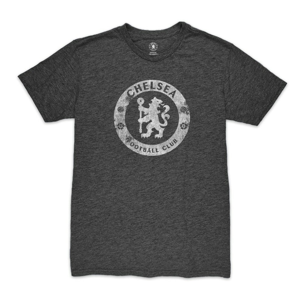 Chelsea 1863FC Mono Badge Vintage Tri-Blend T-Shirt - Heather Black discount