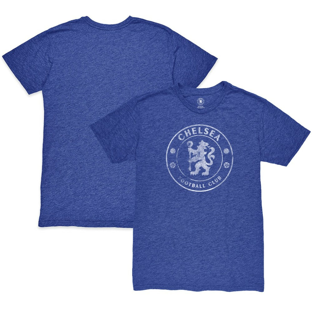 Chelsea 1863FC Mono Badge Vintage Tri-Blend T-Shirt - Heather Blue on sale
