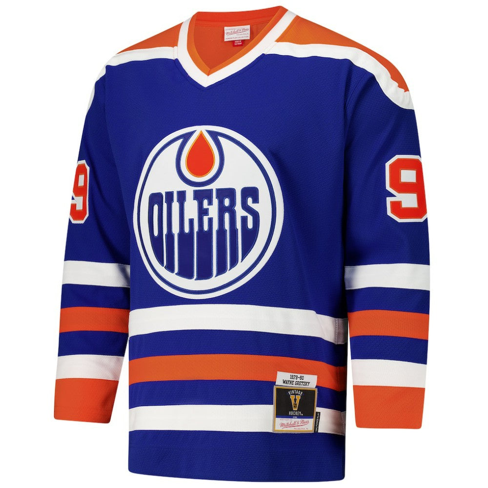 Wayne Gretzky Edmonton Oilers 1979-80 Power Play Jersey - Royal Jerseys