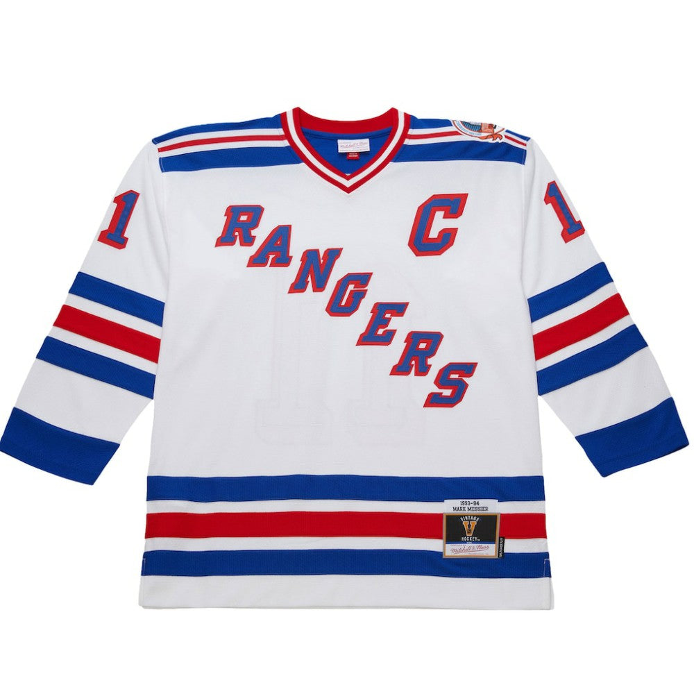 Mark Messier New York Rangers 1993-94 Power Play Jersey - White Jerseys