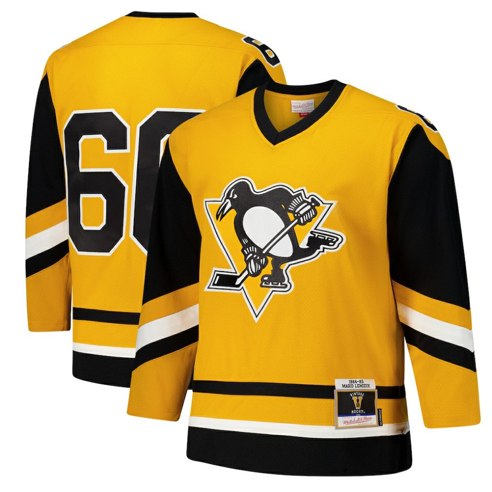 Mario Lemieux Pittsburgh Penguins 1984-85 Power Play Jersey - Gold Jerseys