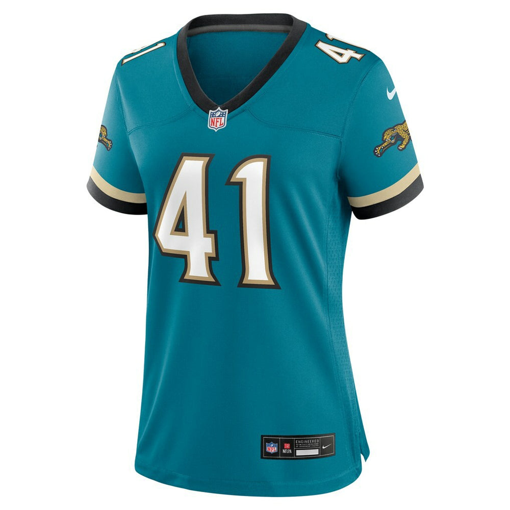 Josh Hines-Allen Jacksonville Jaguars Women's Prowler Throwback Game Jersey - Teal cheap
