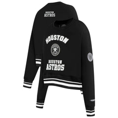 Houston Astros Pro Standard Women's Pearl Cropped Pullover Sweatshirt
 Black
