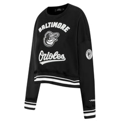 Baltimore Orioles Pro Standard Women's Pearl Cropped Pullover Sweatshirt
 Black