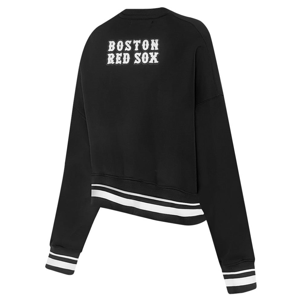 Boston Red Sox Pro Standard Women's Pearl Cropped Pullover Sweatshirt
 Black