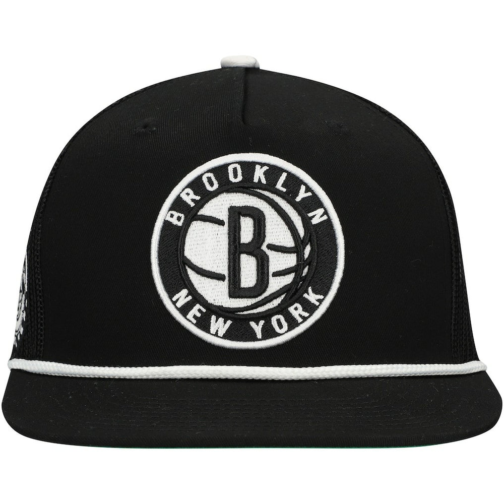 Brooklyn Nets Roper Trucker Snapback Hat - Black for sale