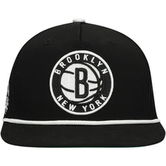 Brooklyn Nets Roper Trucker Snapback Hat - Black for sale