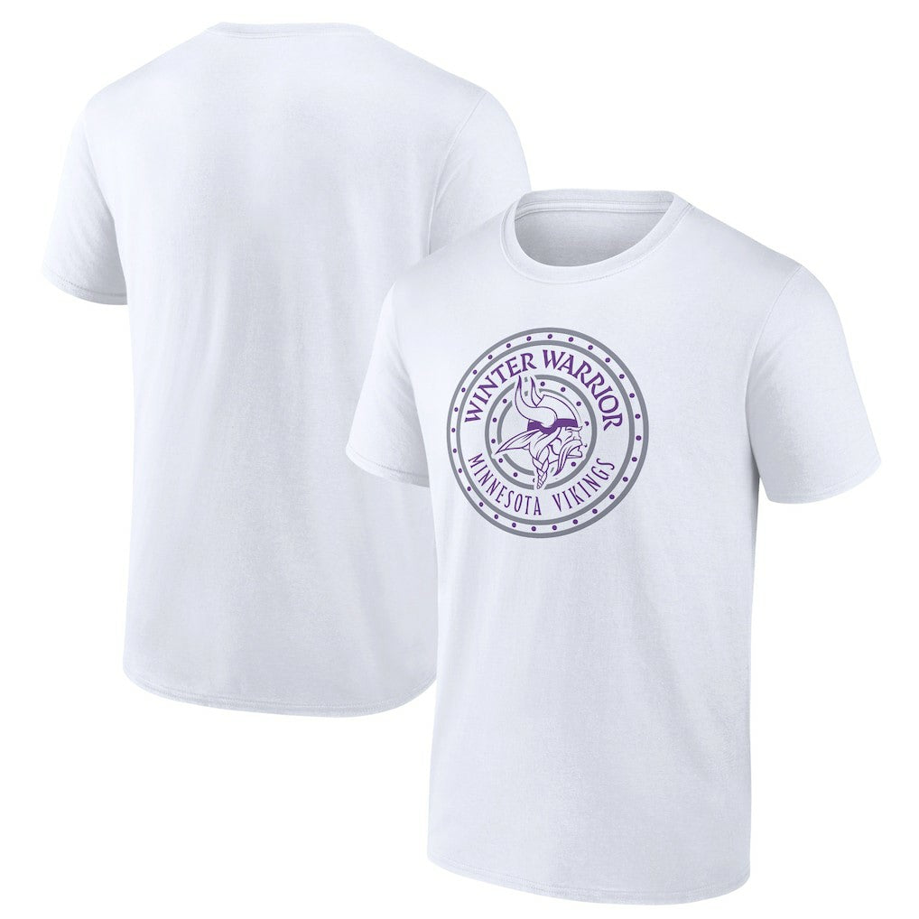 Minnesota Vikings Warriors Shield T-Shirt - White sale