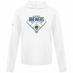 Milwaukee Brewers Levelwear Anthem Home Field Pullover Hoodie White