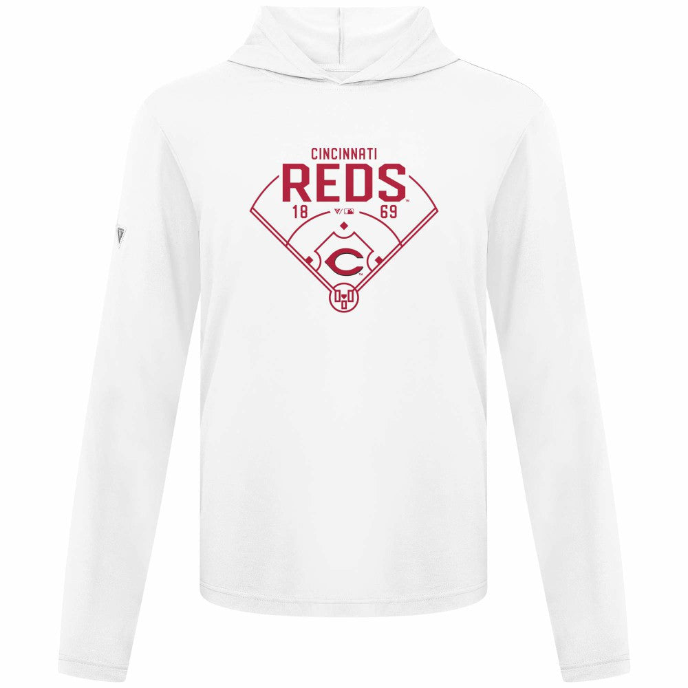 Cincinnati Reds Levelwear Anthem Home Field Pullover Hoodie White