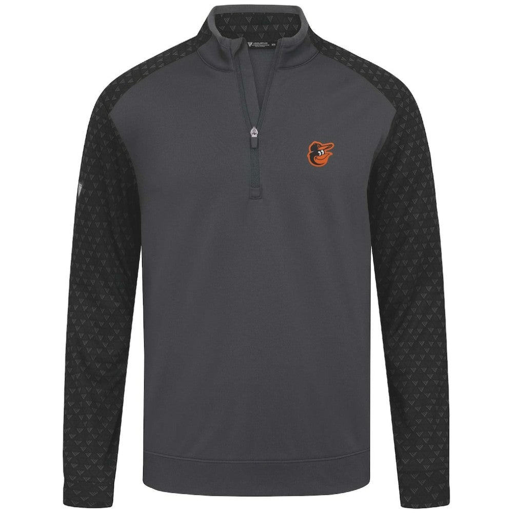 Baltimore Orioles Levelwear Aztec Insignia 2.0 Quarter-Zip Pullover Top Charcoal