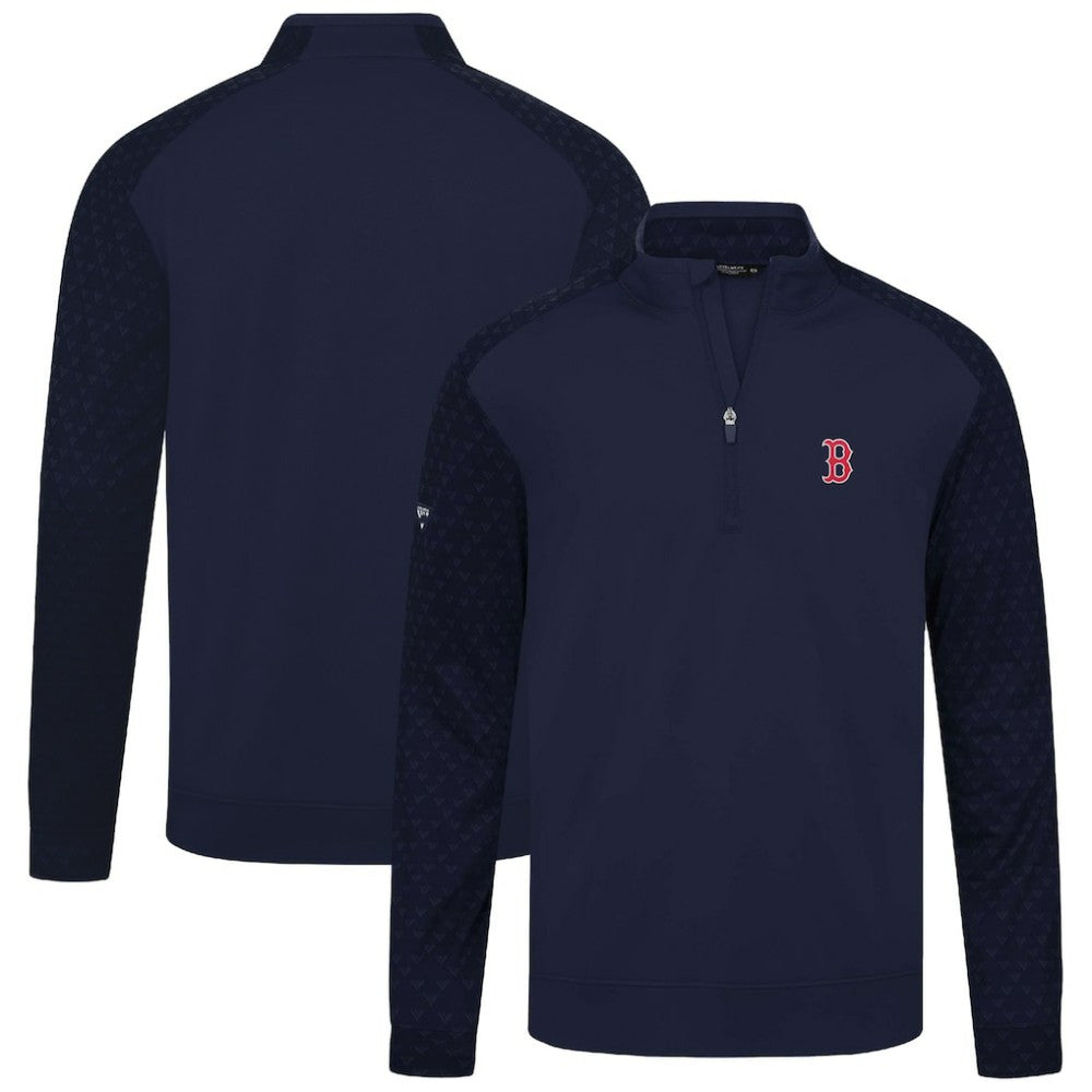 Boston Red Sox Levelwear Aztec Insignia 2.0 Quarter-Zip Pullover Top Navy