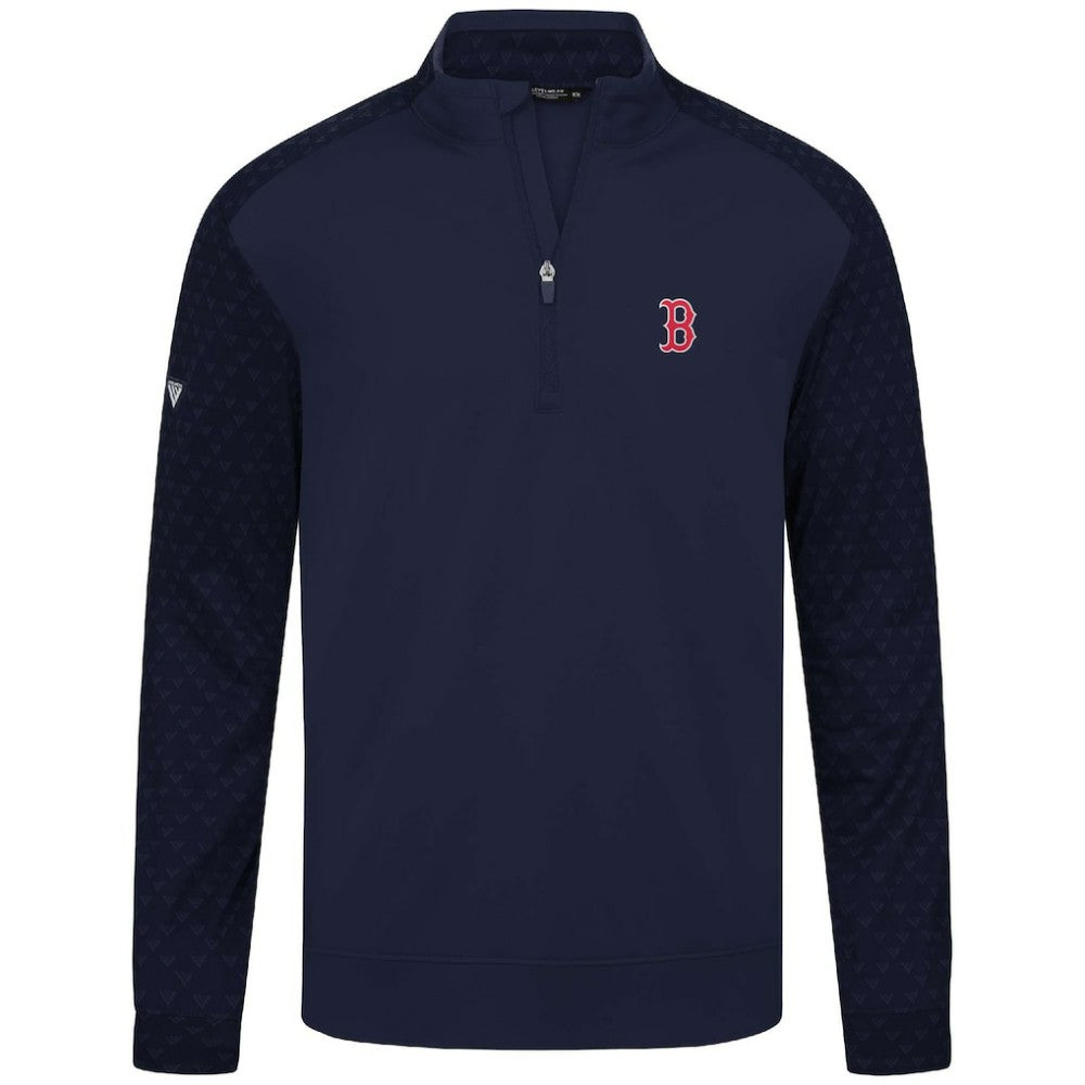 Boston Red Sox Levelwear Aztec Insignia 2.0 Quarter-Zip Pullover Top Navy
