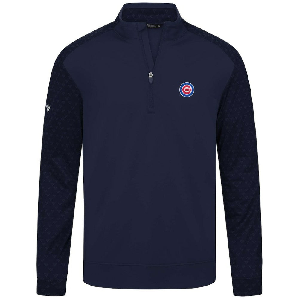 Chicago Cubs Levelwear Aztec Insignia 2.0 Quarter-Zip Pullover Top Navy