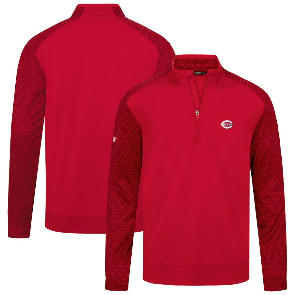 Cincinnati Reds Levelwear Aztec Insignia 2.0 Quarter-Zip Pullover Top Red
